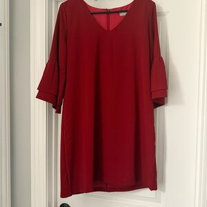 Melange Deep Red Dress